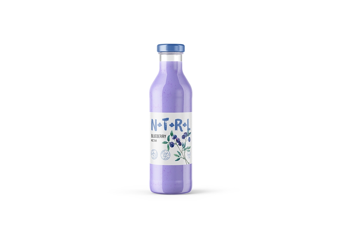 天然飲料，果汁的 品牌的包裝設計